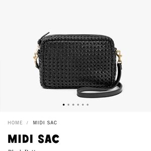 Clare V midi sac black rattan